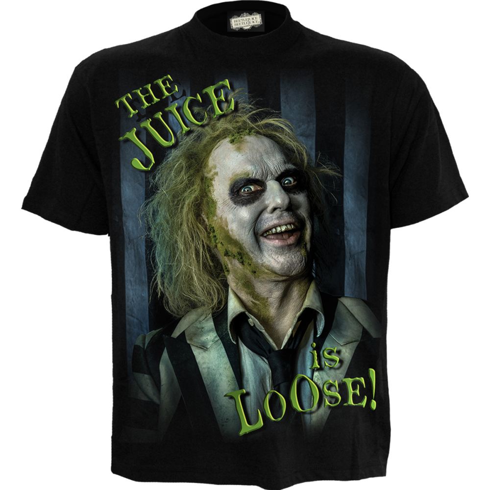 Spiral Beetlejuice - Juice is Loose Mens T-shirt - Black